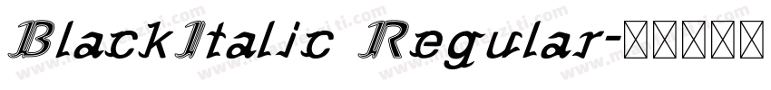 BlackItalic Regular字体转换